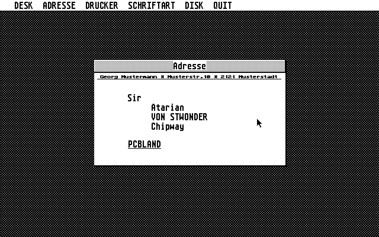 Etiketten atari screenshot